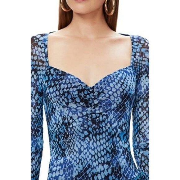 AFRM Thong Bodysuit The Romy Python Top Size S NWT - Picture 8 of 15